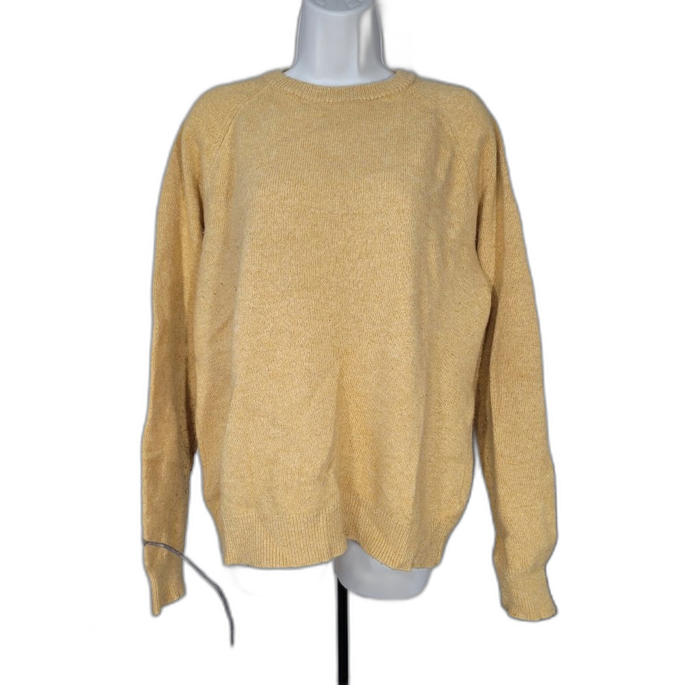 Goodthreads Lambswool Sweater M/ L Mustard Yellow Crewneck Raglan LN/NWOT